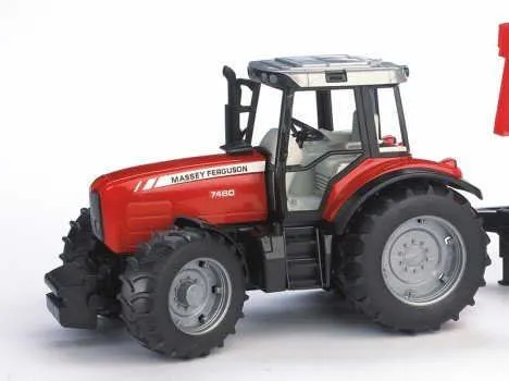 bruder traktor massey ferguson 7480 + prikolica - slika 3