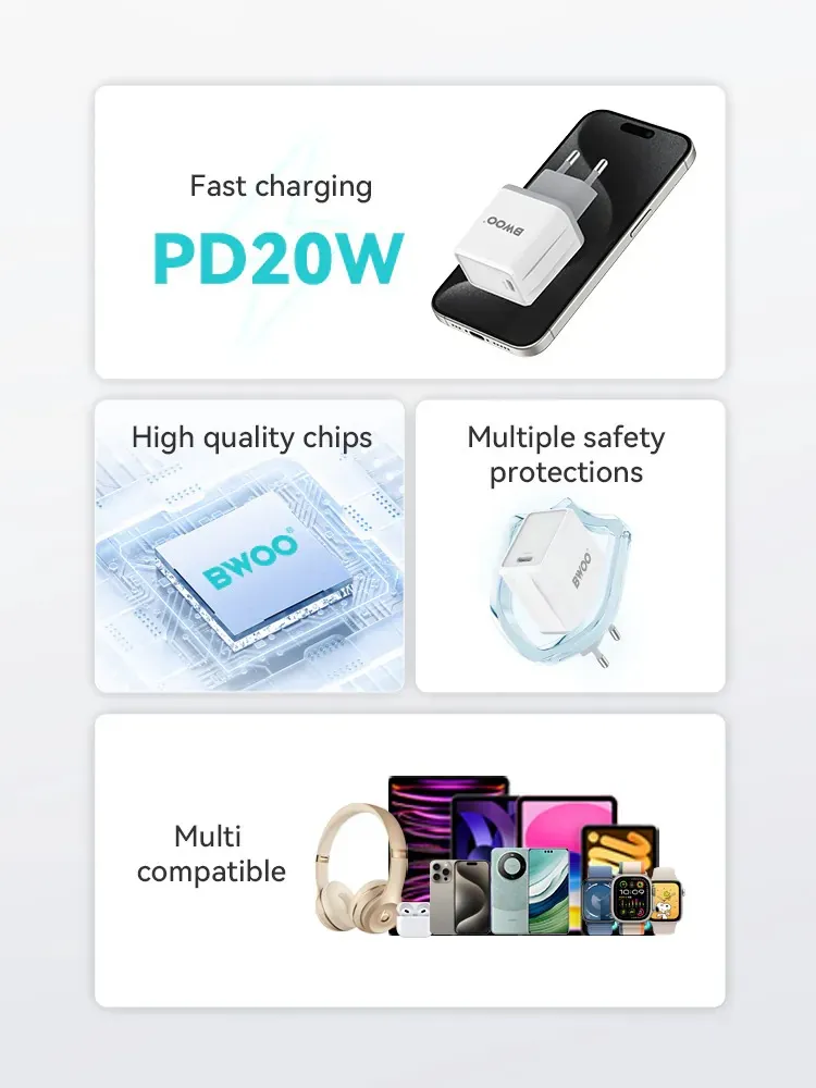 pd 20w brzi zidni punjač max bwoo - bo-cda 185-vatrootporan - slika 3
