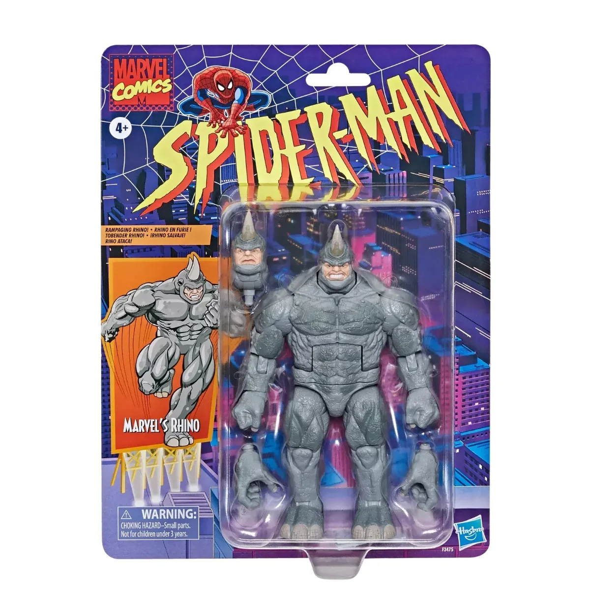 marvel legends series: spider-man – marvel’s rhino figura, 20cm - slika 3