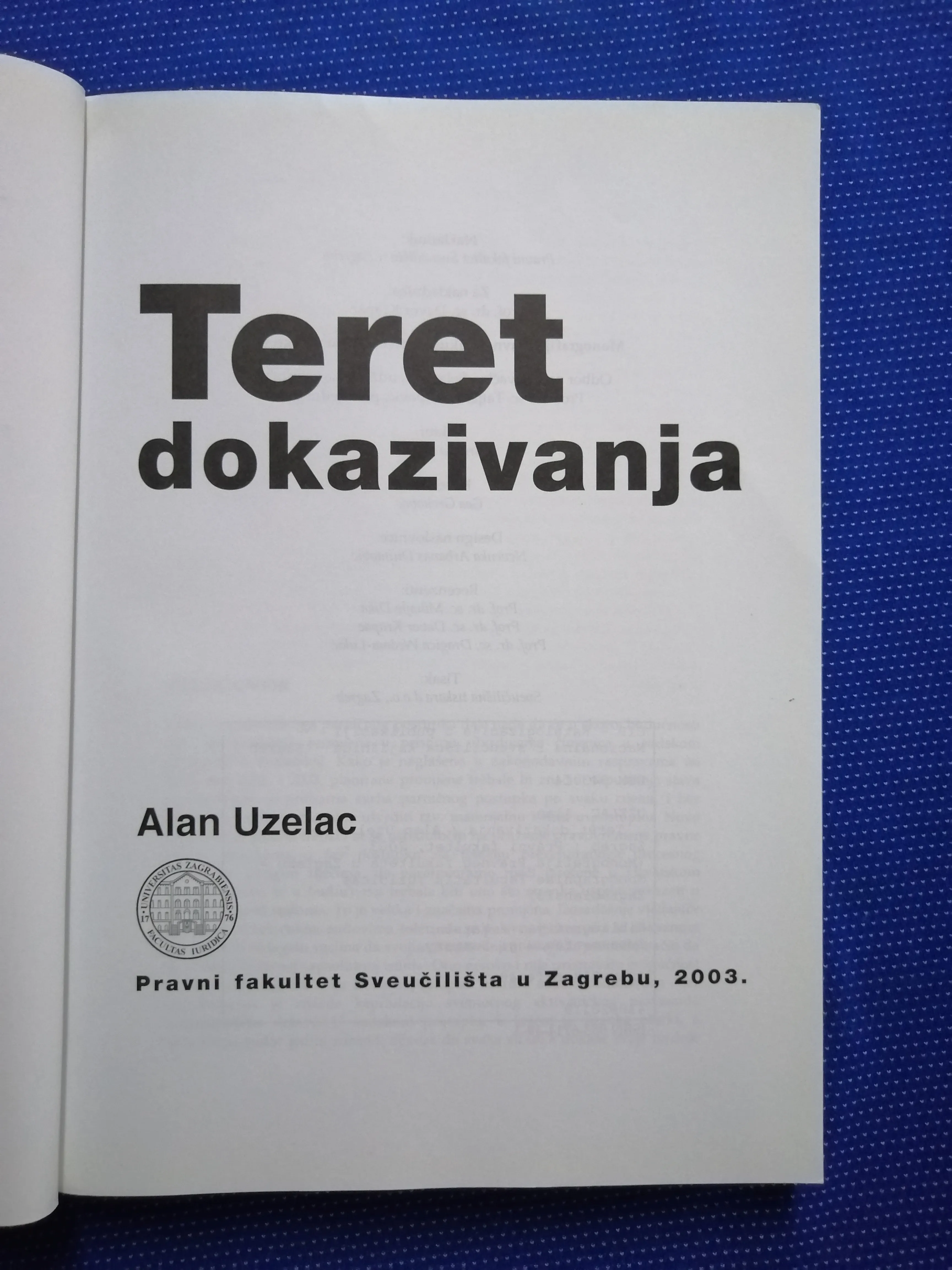 alan uzelac – teret dokazivanja - slika 2