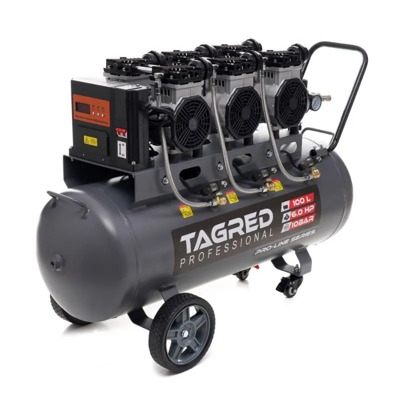 tihi bezuljni klipni kompresor 100 l, 10 bara, 450 l/min, 230v - slika 4