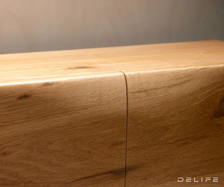 komoda new live-edge 145 cm, materijal: hrast - slika 5
