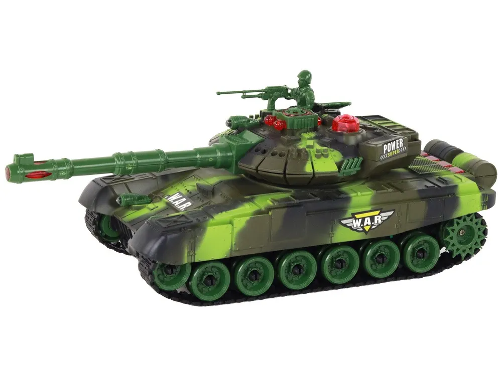 tenk na daljinsko upravljanje s rotacijom od 360 stupnjeva – army - slika 2