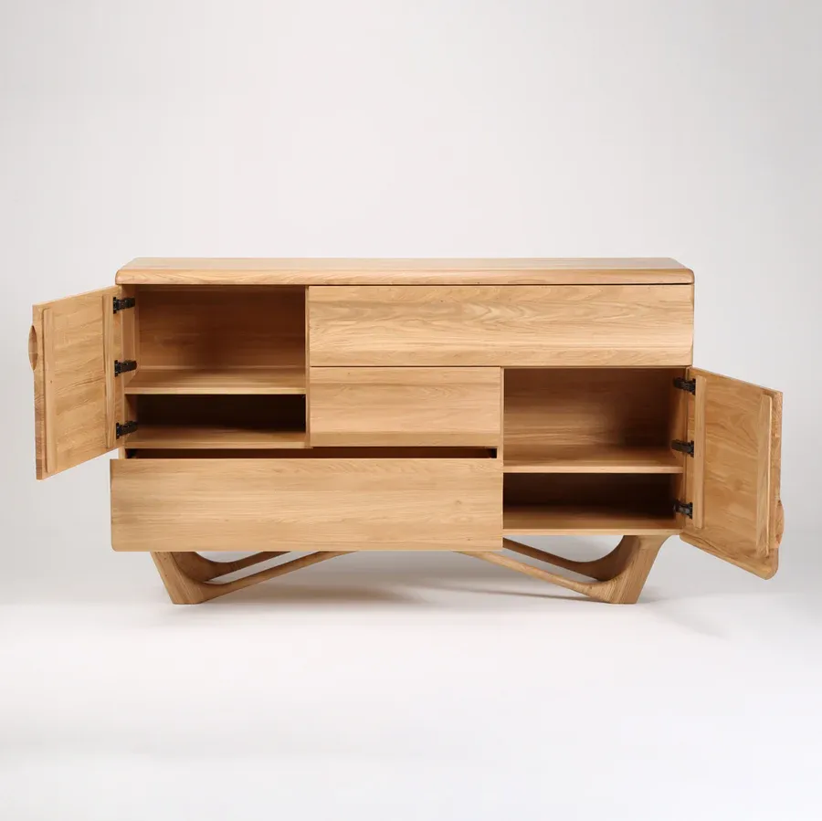 komoda antoni alto 160x96cm, materijal: puno drvo hrast - slika 7