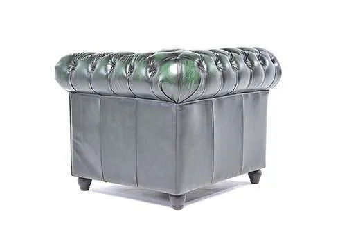 chesterfield fotelja original leather | 1-sjedište | wash off green - slika 3
