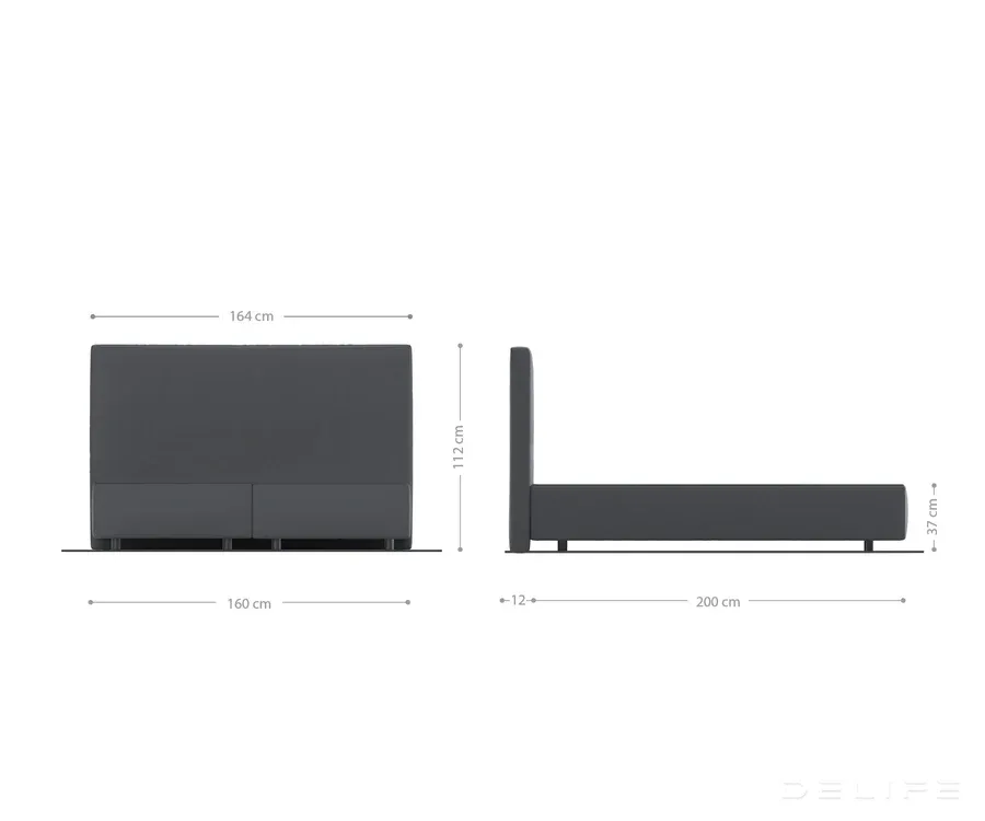 box spring okvir dream-well, minimalističan prošiv - mikrofibra - slika 4