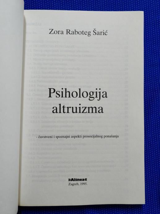 zora raboteg šarić – psihologija altruizma (b60) (b80) - slika 2