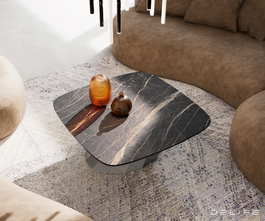 klub stolić edge boot 90x90cm, materijal: keramika laminam noir desir - slika 4