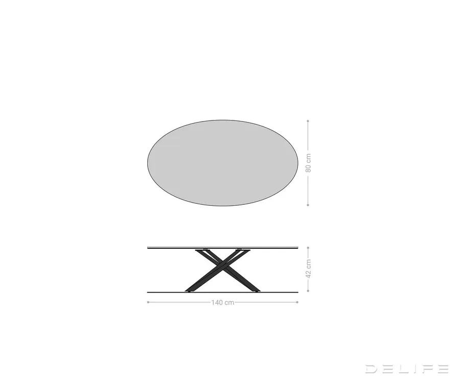 klub stolić edge 140x80cm, materijal: keramika laminam emperador - slika 7
