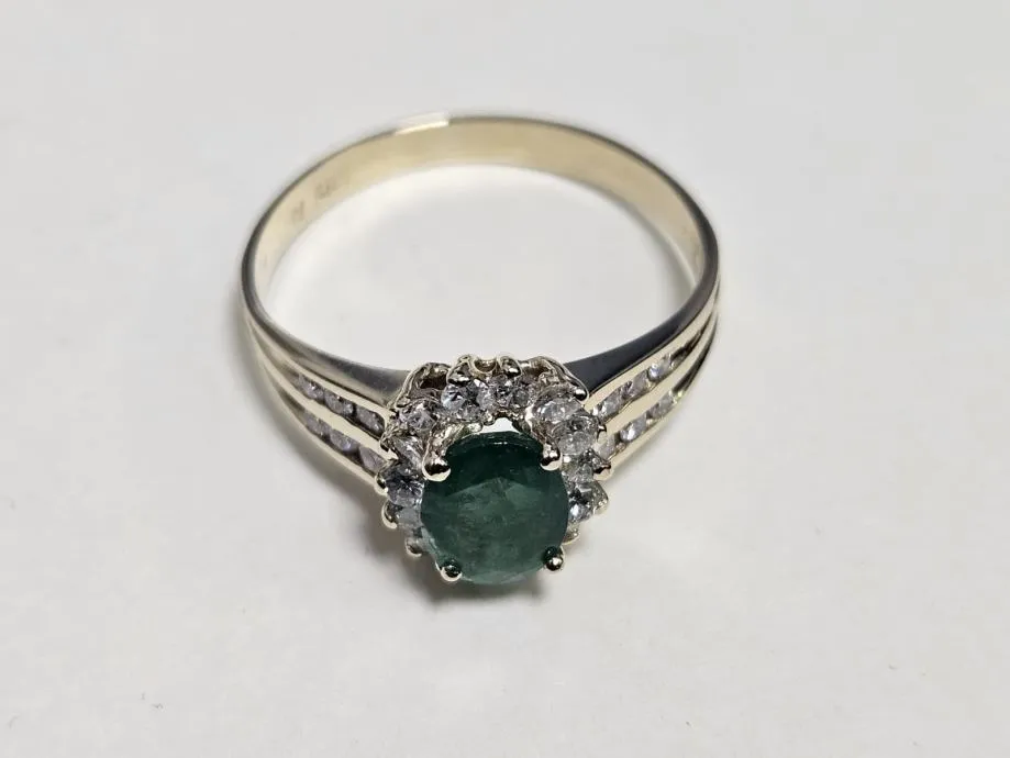 zlatni prsten s dijamantima 0.39ct 14k / r1, rate ! - slika 3