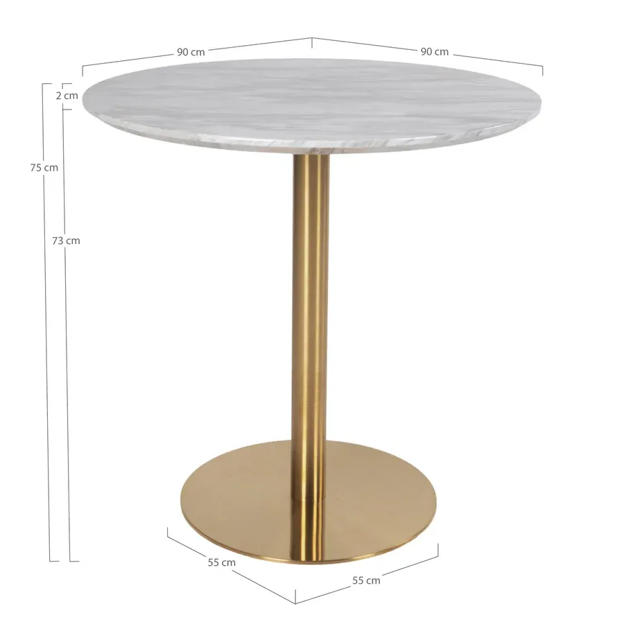 fiksni stol bolzano 90x75cm, materijal: mdf/čelik - slika 4