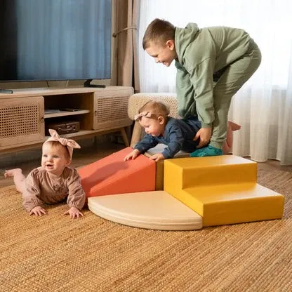 set od 5 pjenastih blokova soft play - chocolate dune corner climber - slika 3
