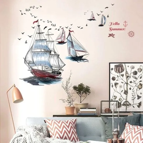 zidna naljepnica - sailboat - slika 2