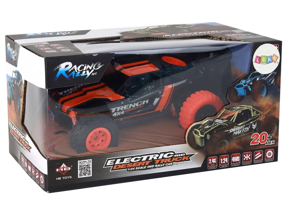 remote controlled off-road car r/c 1:24 orange - slika 3