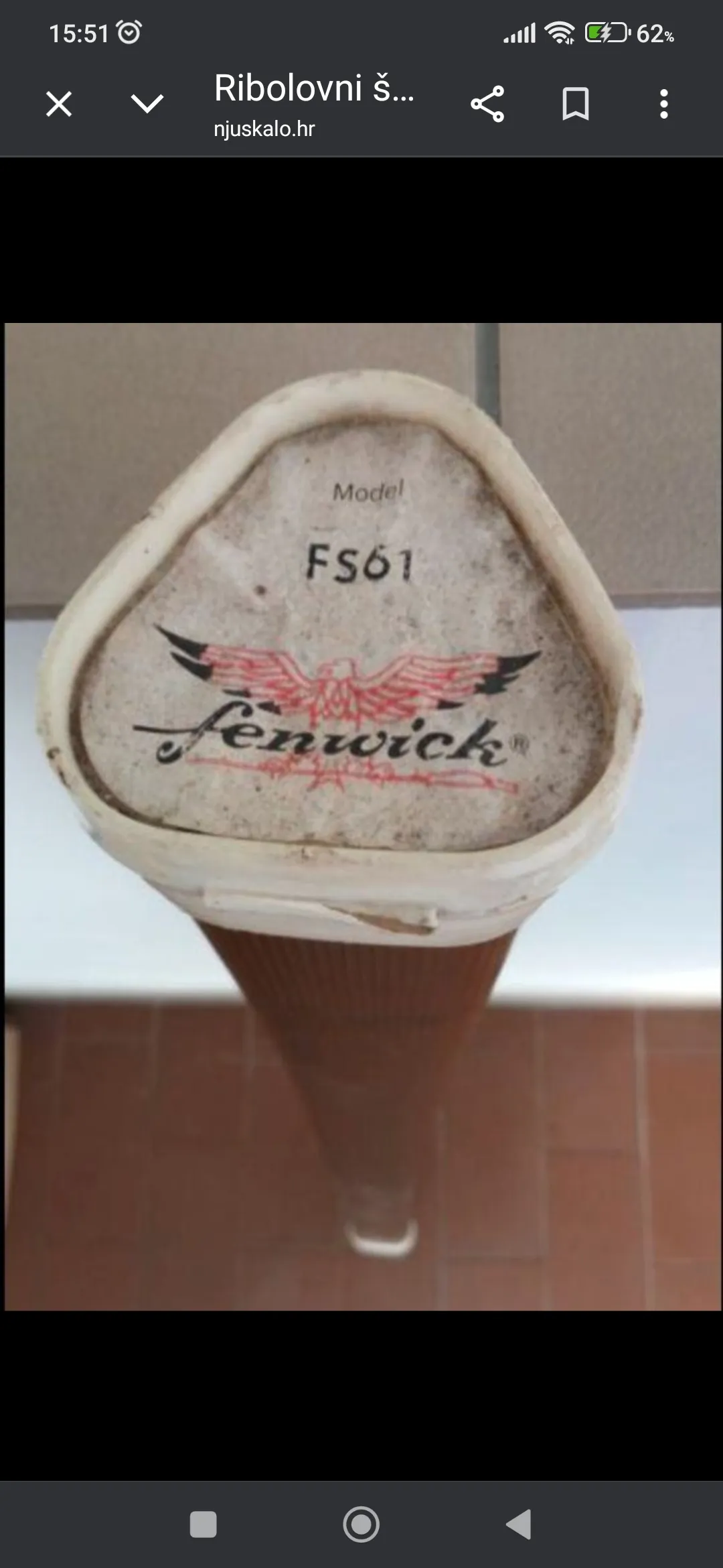 vrhunski ribolovni štap ribolovni štap fenwick typ fs61, 100 grama - slika 3