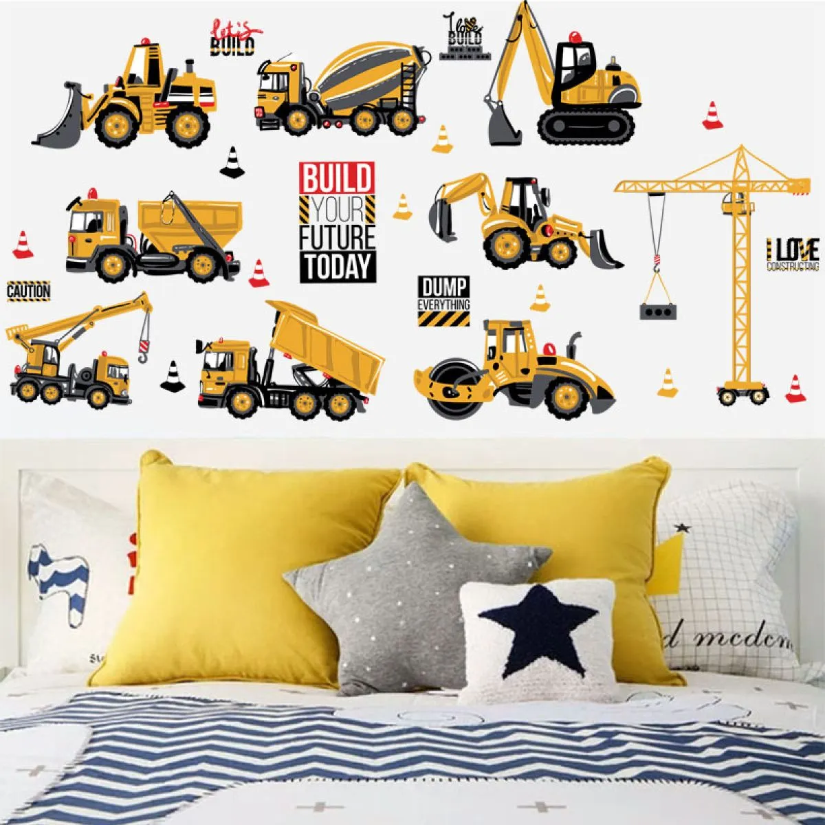 Zidna naljepnica Construction vehicles - Zagreb, Novi Zagreb - istok