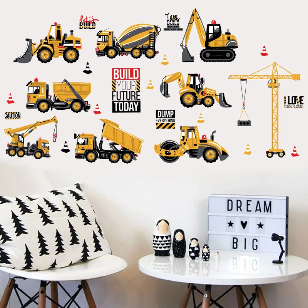 zidna naljepnica construction vehicles - slika 3