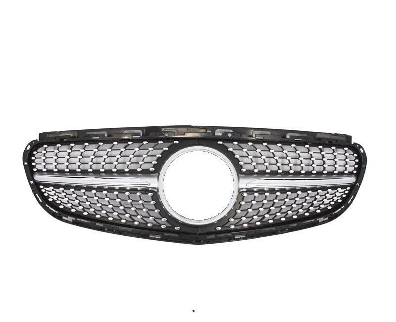 diamond maska za mercedes a-b-c-e-cla-gla-glc klasa- srebrne-crne - slika 2
