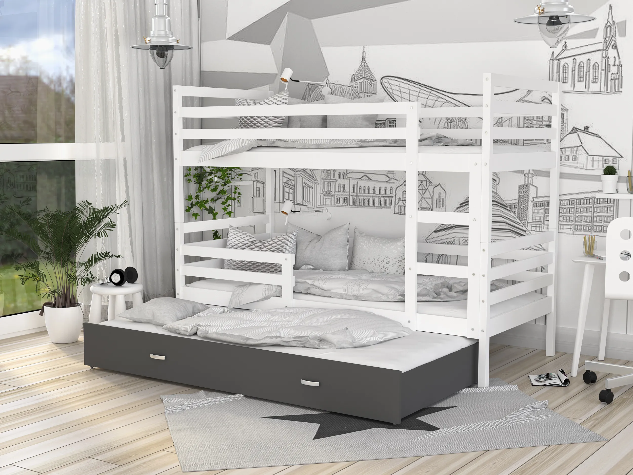 jacek 3 krevet na kat s dodatnim krevetom – 200×90 - slika 3