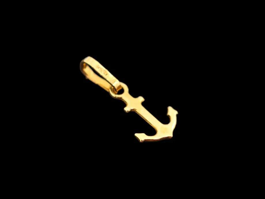 zlatni privjesak sidro 0.28g .585 (14k) / r1, rate !! - slika 3