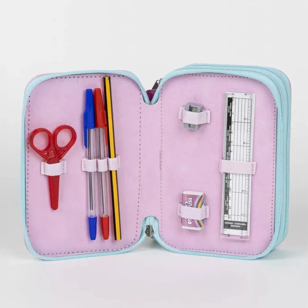 gabby’s dollhouse ‘rainbow’ troslojna pernica s priborom - slika 2