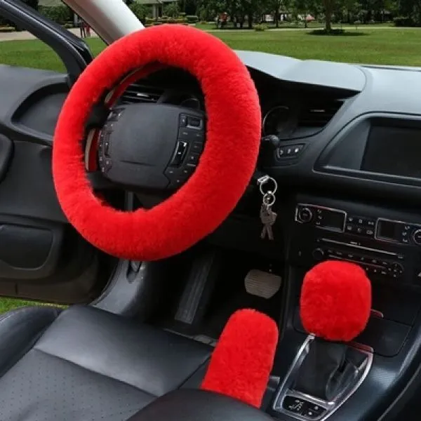 univerzalna chic plišana navlaka za automobil - 3 dijelni set - slika 5