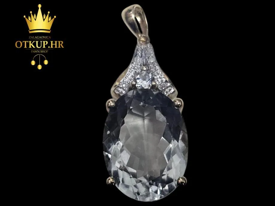 ZLATNI PRIVJESAK S DIJAMANTIMA 0.015ct 14K / R1, RATE ! - Zagreb
