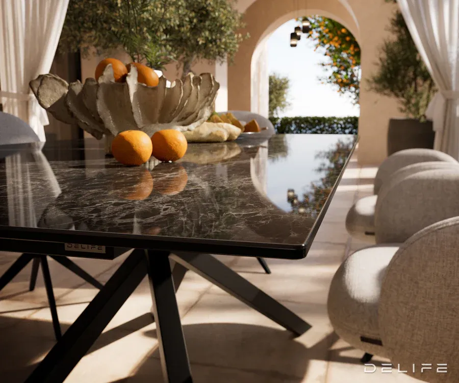 outdoor stol edge 200x100cm, materijal: keramika emperador extra luci - slika 4