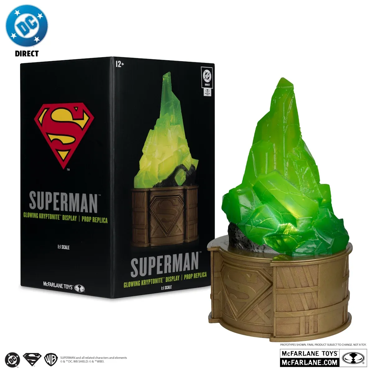 superman glowing kryptonite display replica - slika 4