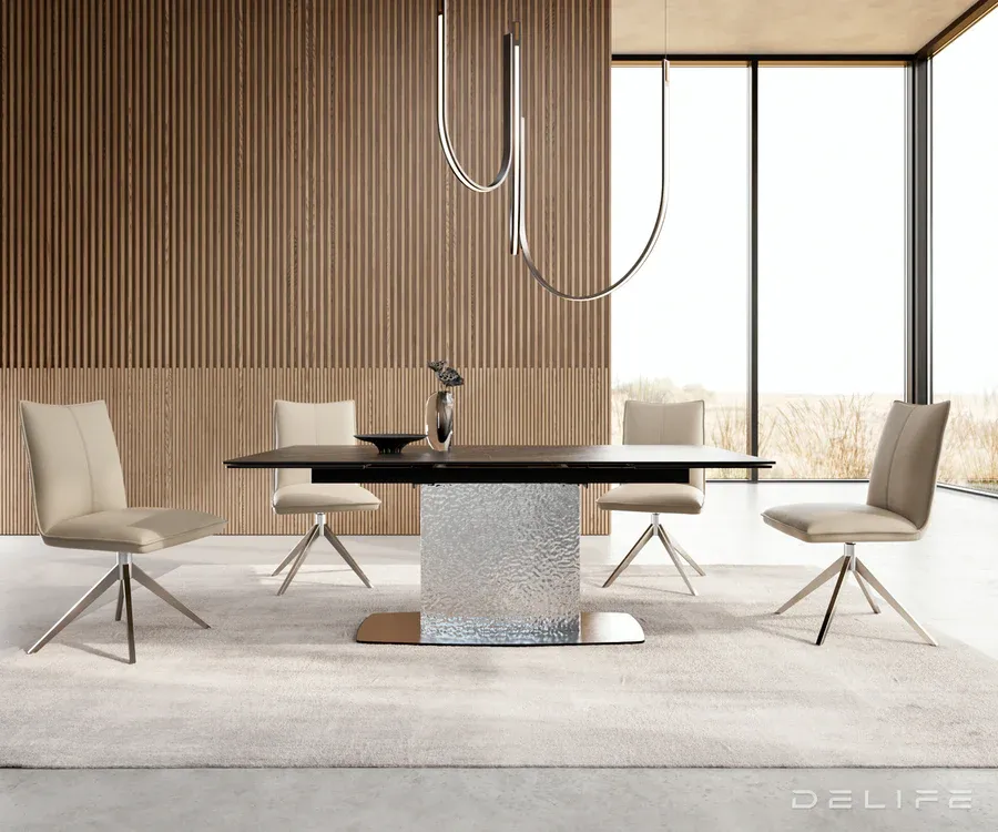 produljivi stol edge 200/300x100, materijal: keramika laminam noir - slika 5