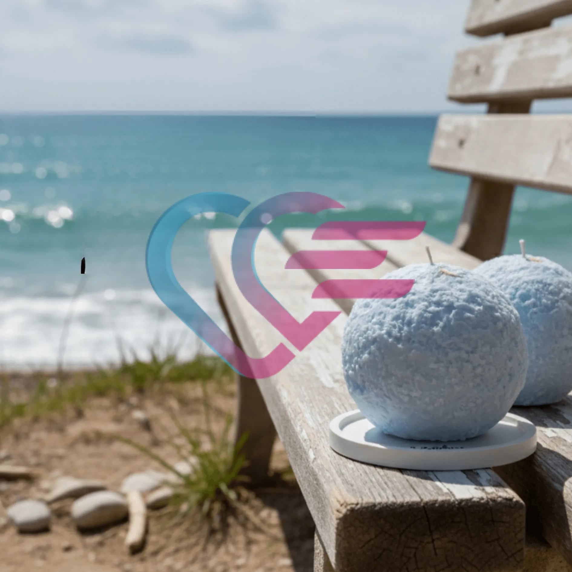 svijeća mirisna sa spiralnim gorenjem “snow ball” ocean - slika 3