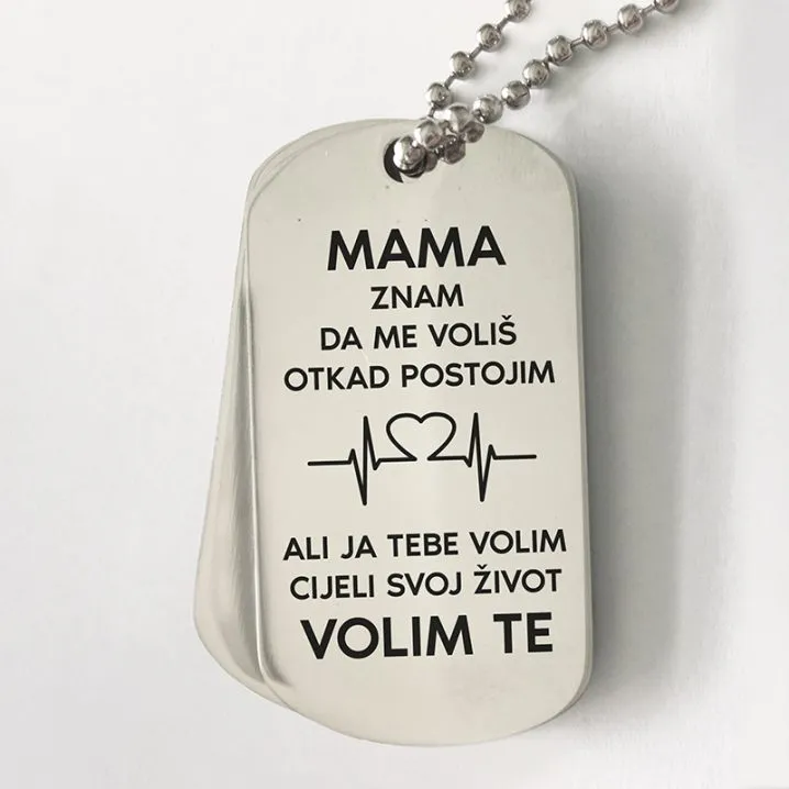 Vojna gravirana pločica – Mama, volim te - Osijek
