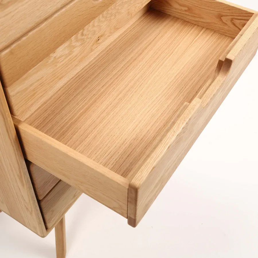 komoda amadeo 66x110cm, materijal: puno drvo hrast - slika 5