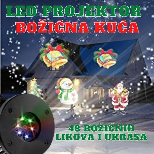 Led Projektor - Božićna kuća - Zagreb