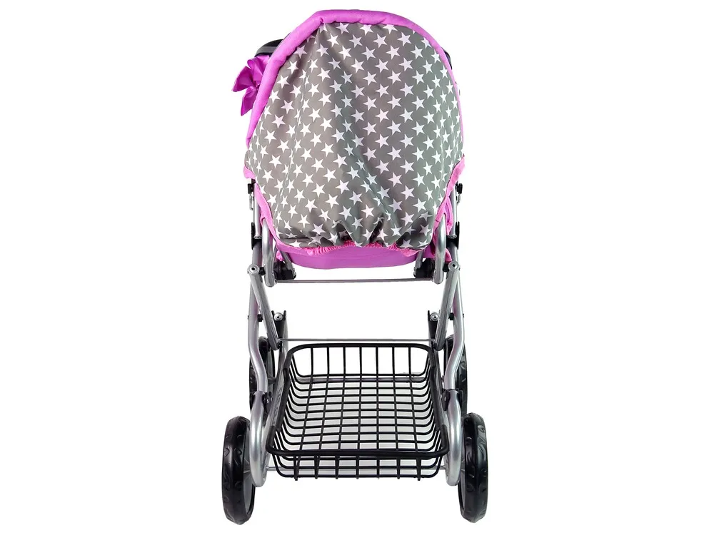kolica za lutke 2u1 carrier bag - siva - slika 5