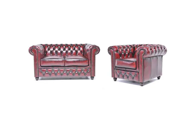 Chesterfield Set Garnitura Original Leather | 1 + 2 sjedišta - Ježdovec, Zagreb