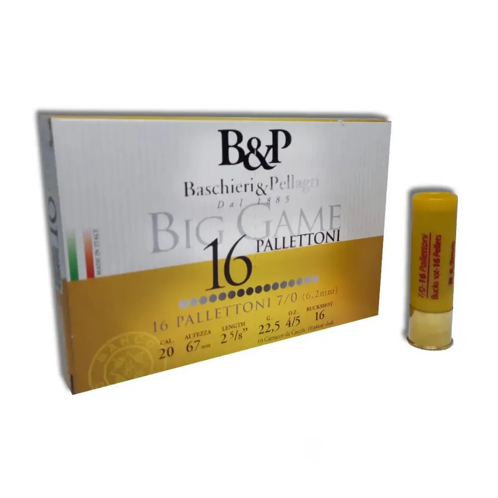 B&P lovna patrona 20/70 BIG GAME 16P 6,2mm - Poreč