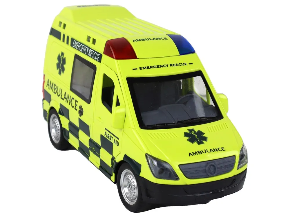 remote controlled yellow ambulance with lights - slika 6