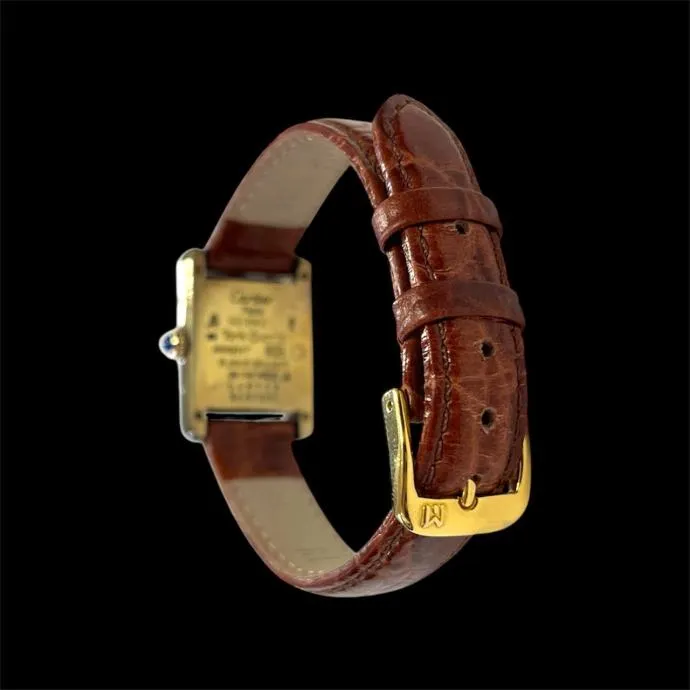 ženski ručni sat cartier tank quartz vermeil 5057001 - 28mm / r1, rate - slika 5