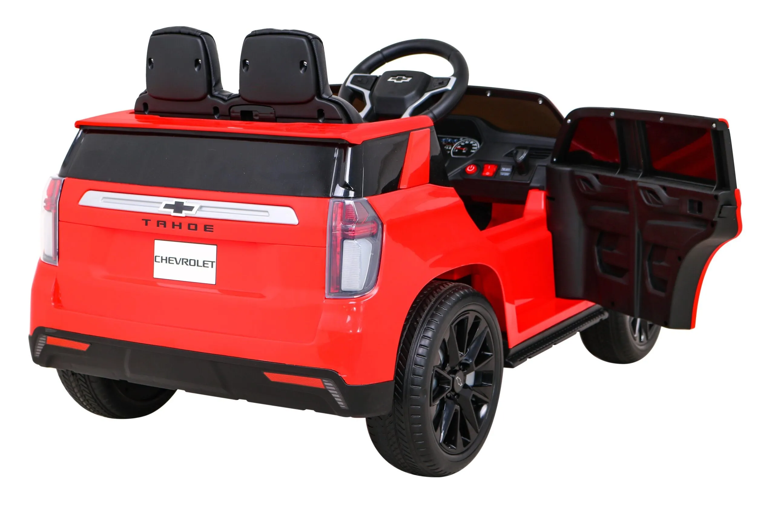 licencirani auto na akumulator chevrolet tahoe - crveni - slika 6