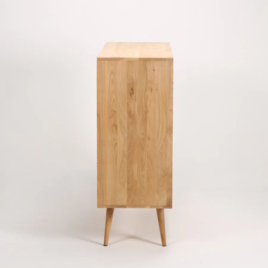 komoda primo alta 107.4x81.1cm, materijal: puno drvo hrast - slika 9