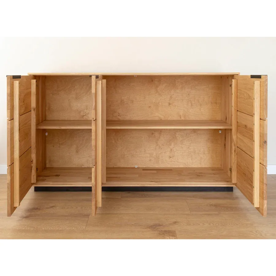 komoda tirano 154x39 cm, materijal: masivno drvo hrast - slika 15