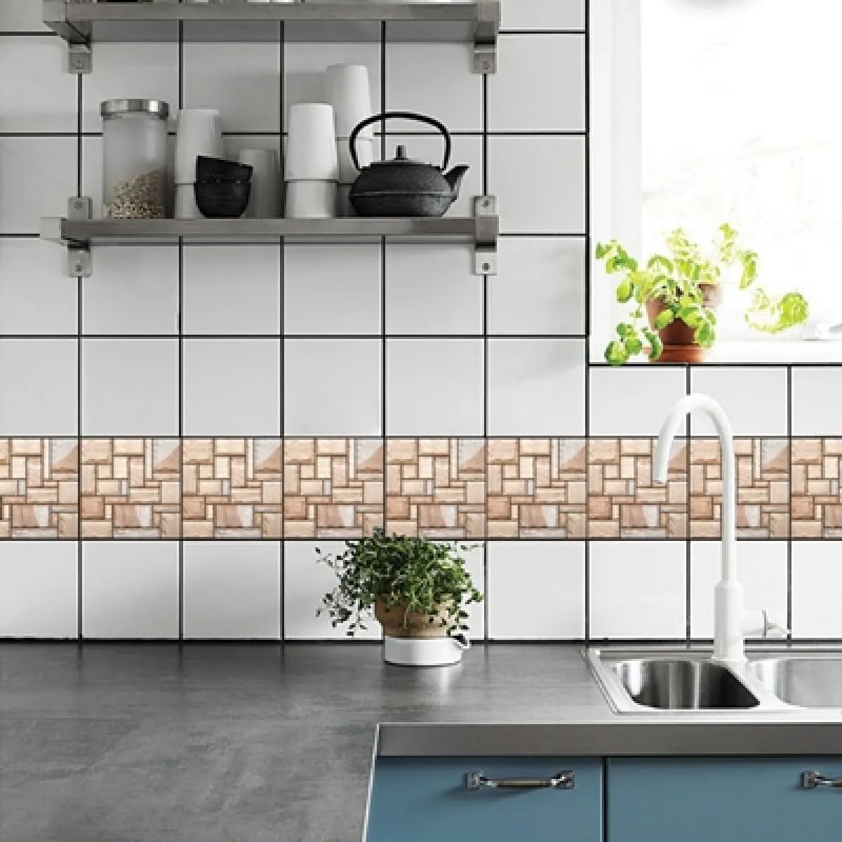 model 511 - 3d zidni pvc mozaik panel - samoljepljivo - slika 3