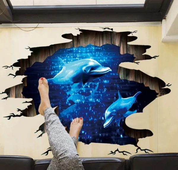 3D wall sticker Delfini dimenzije 90x60 cm - Zagreb, Novi Zagreb - istok