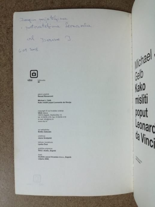 michael j. gelb – kako misliti poput leonarda da vincija (b60) - slika 3