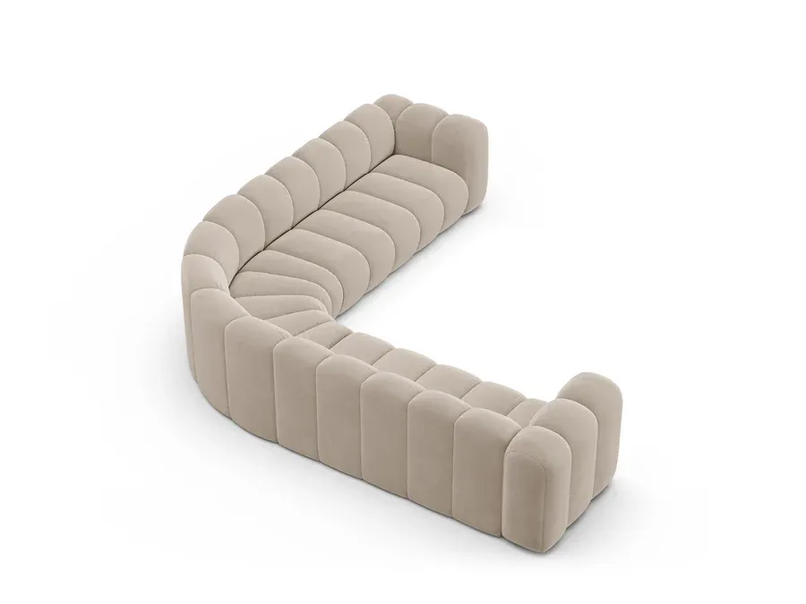 kutna garnitura lupine 309x309cm, materijal: baršun - slika 3