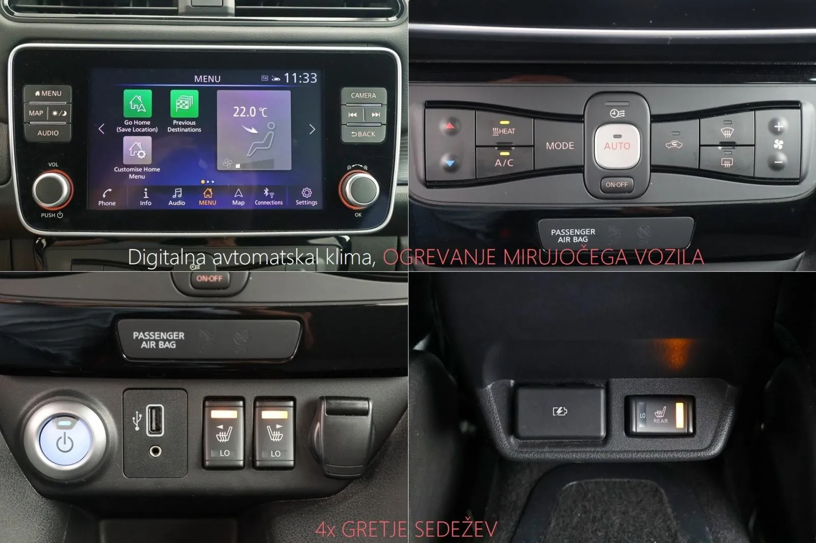 nissan leaf n-connecta 62kw 360-kamera navi dab tempomat - slika 15