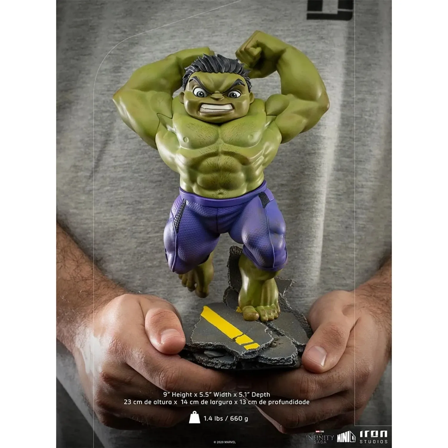 iron studios minico: the infinity saga – hulk figura, 23cm - slika 11
