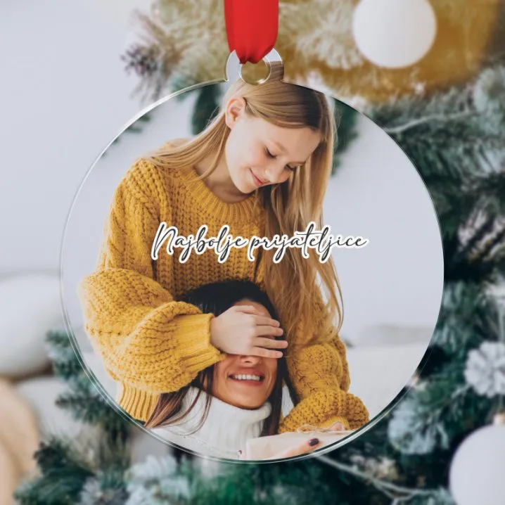 personalizirani ukras za jelku s fotografijom po izboru - slika 2