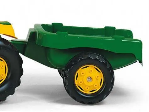rolly toys traktor na pedale john deere + prikolica - slika 2